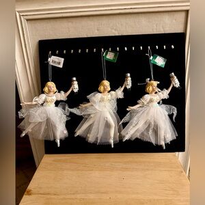 Vintage Clara from The Nutcracker doll ornaments set of 3 NWT